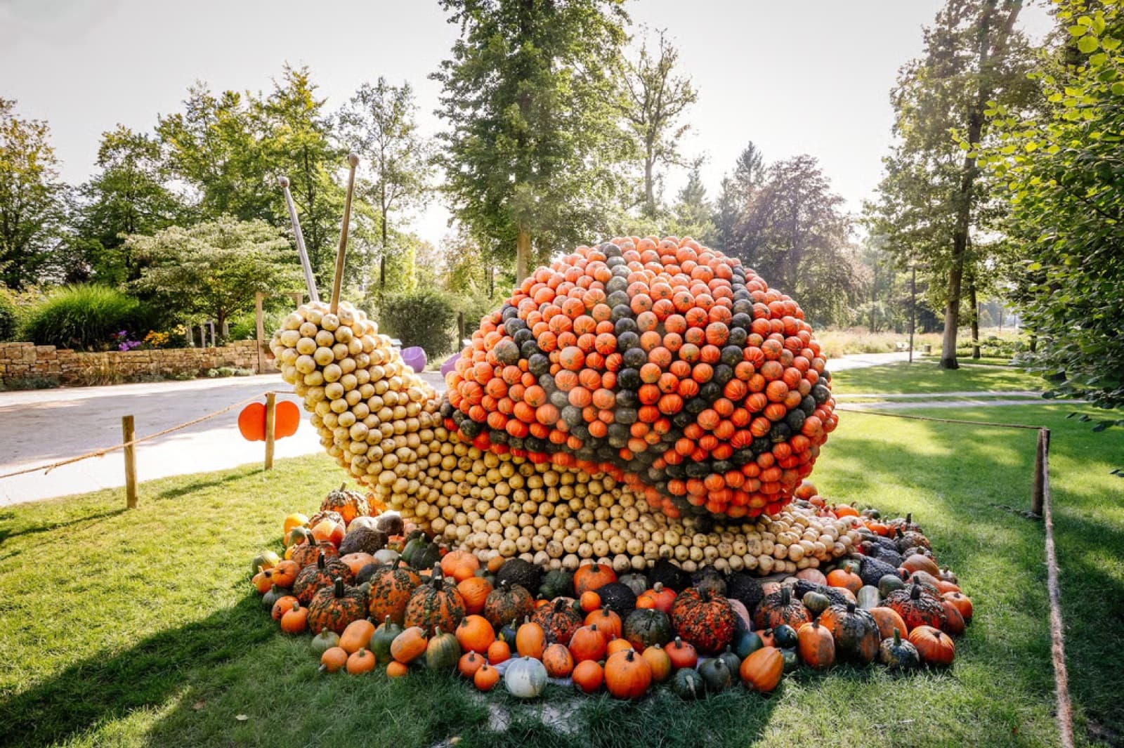 Kürbis-Skulptur beim Kürbisfest